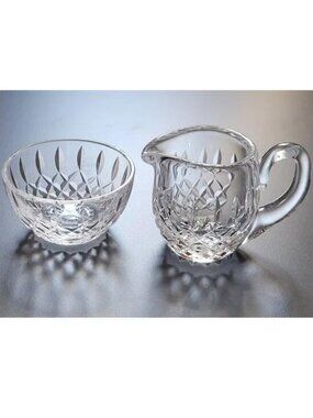 Waterford Lismore ⭐️ Mini Sugar Bowl and Creamer Set ⭐️ Vintage Ireland RARE!